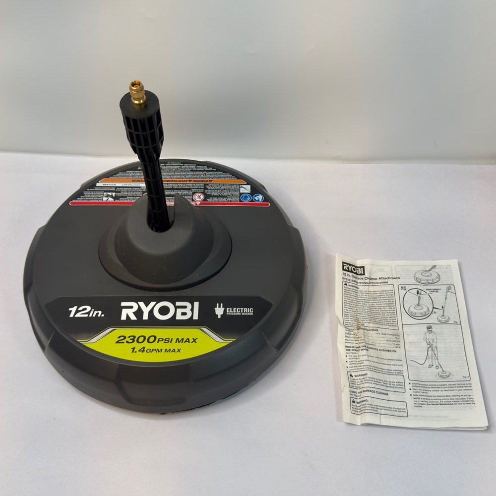 RYOBI 12‎ in. 2,300 PSI Electric Pressure Washers Surface Cleaner - Picture 2 of 9